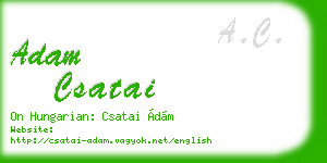 adam csatai business card